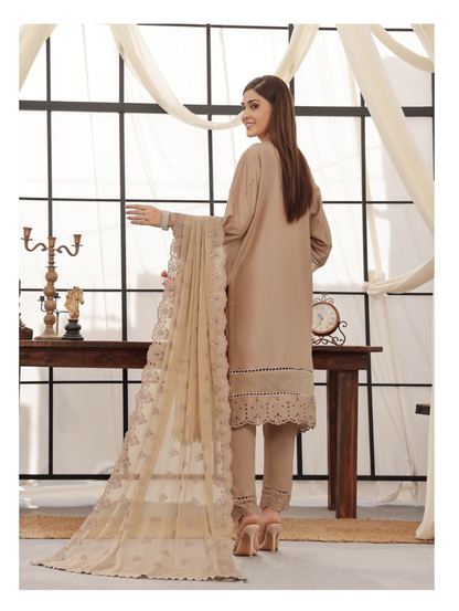 Zf-Fs2430 Premium Chikenkari 3 Pc Lawn Collection By Zainab Fazlani