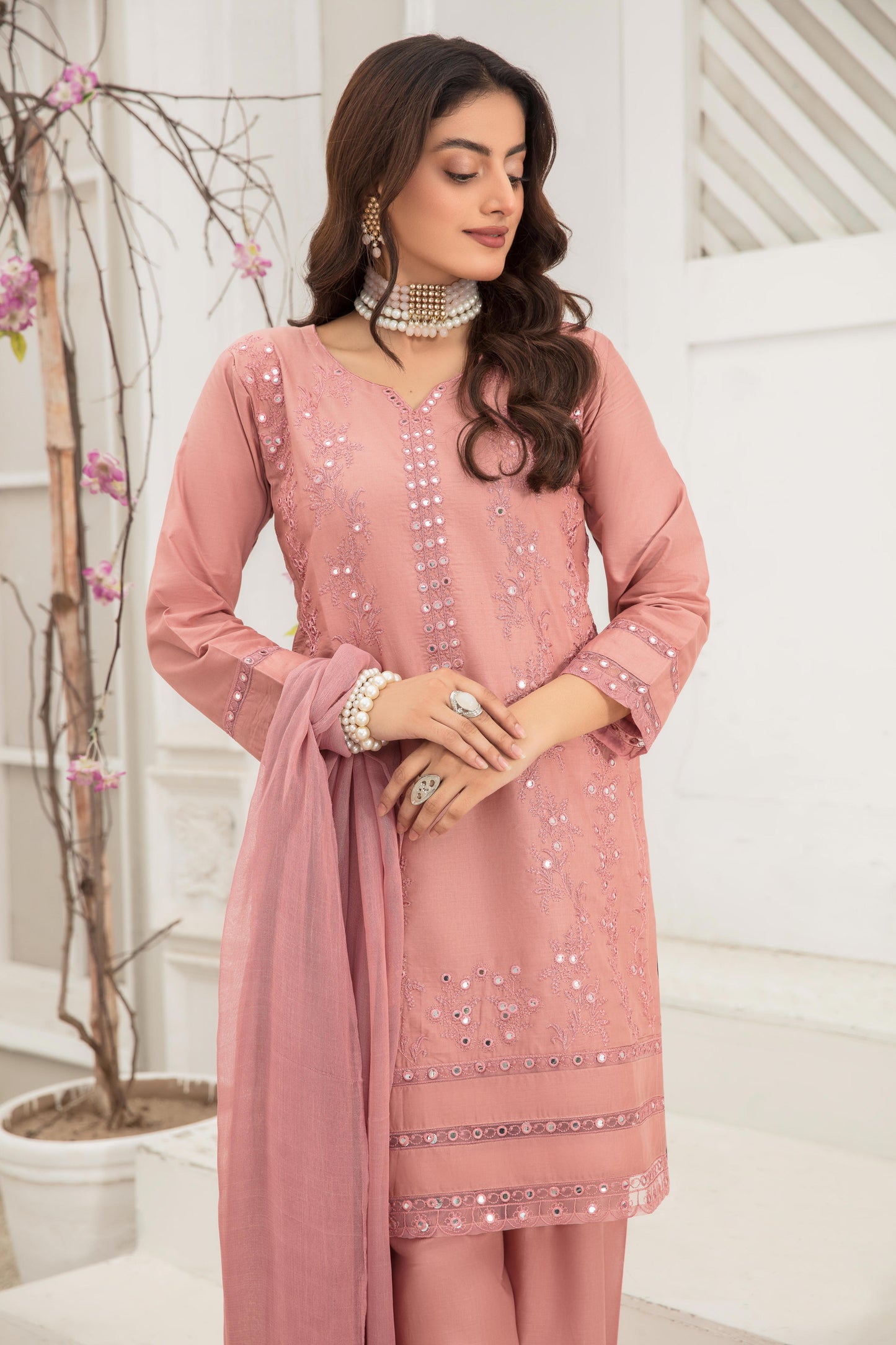 3-PIECE STITCHED EMBROIDERED LAWN-SIMRANS