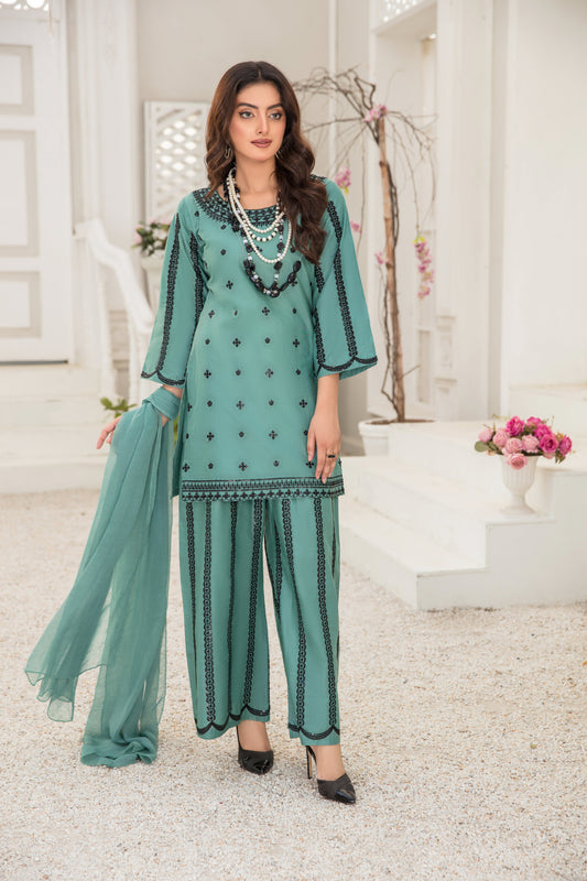 3-PIECE STITCHED EMBROIDERED LAWN-SIMRANS