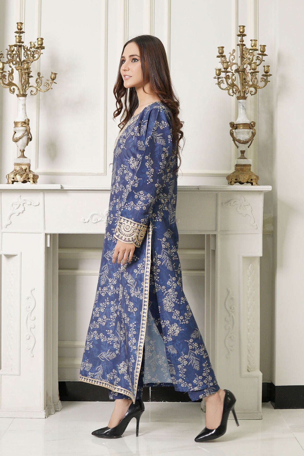 2 Pc "Ethnic" Embroidered Premium Cotton By Simrans