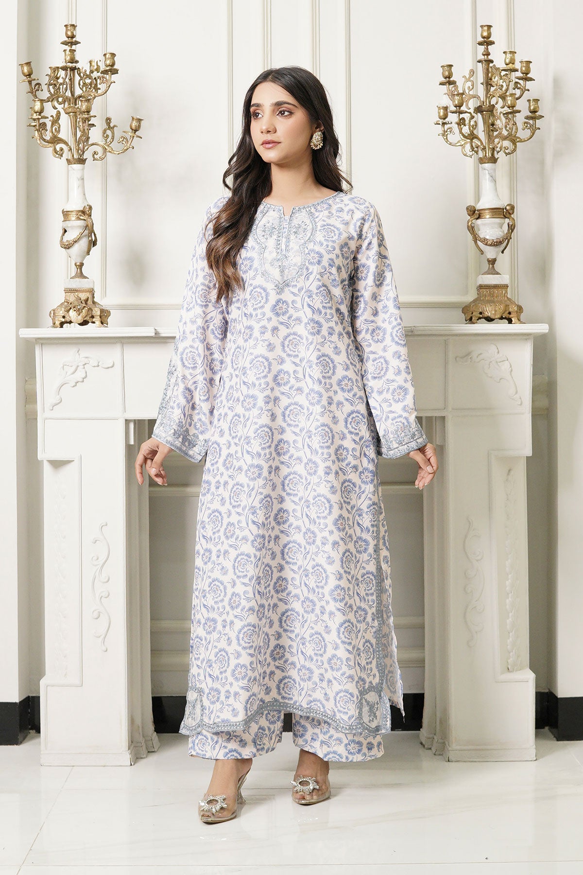 2 Pc "Ethnic" Embroidered Premium Cotton By Simrans