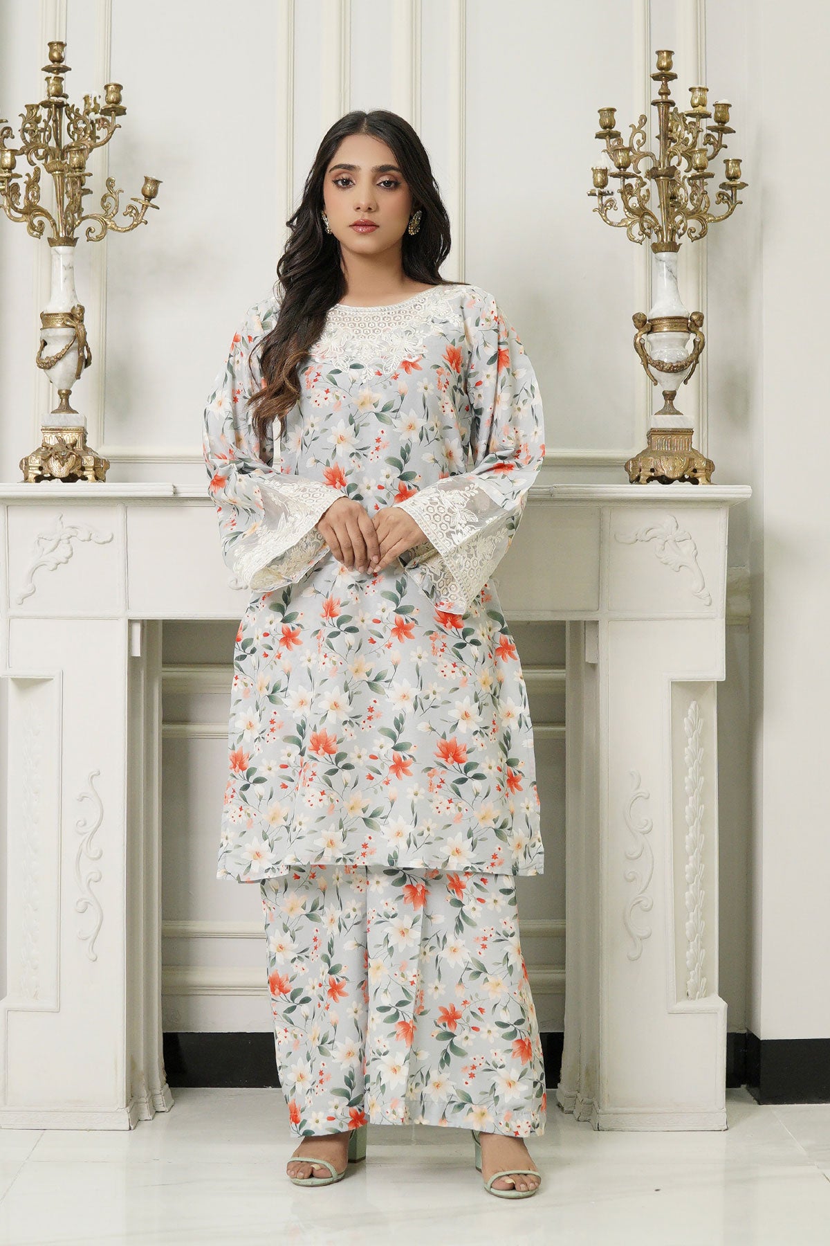 2 Pc "Ethnic" Embroidered Premium Cotton By Simrans