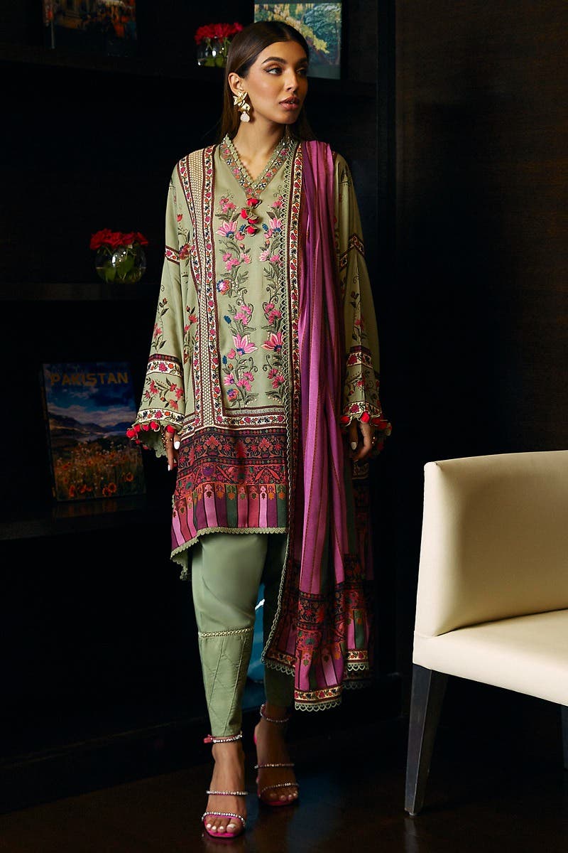 Muzlin By Sana Safinaz Stitched 3 Piece-Winter Collection