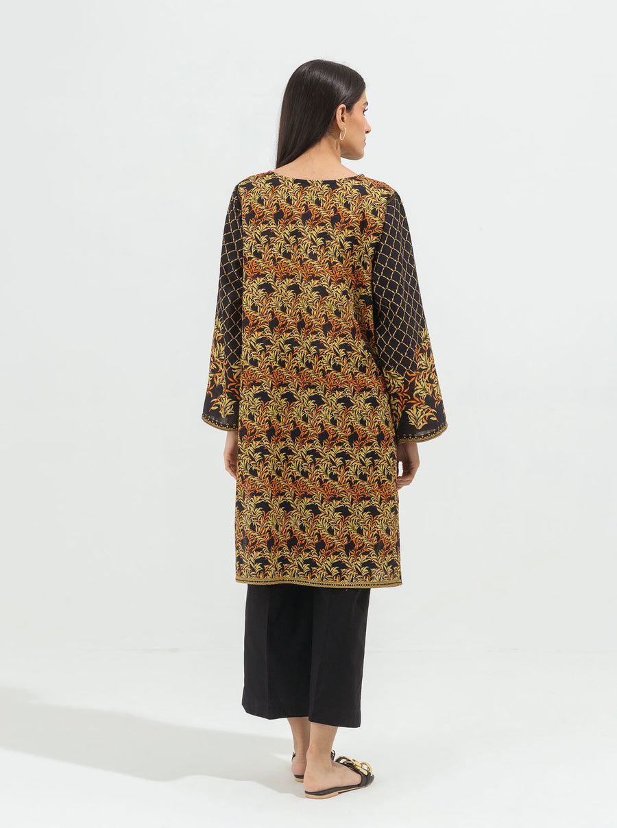 Black Printed Lawn Shirt by beechtree