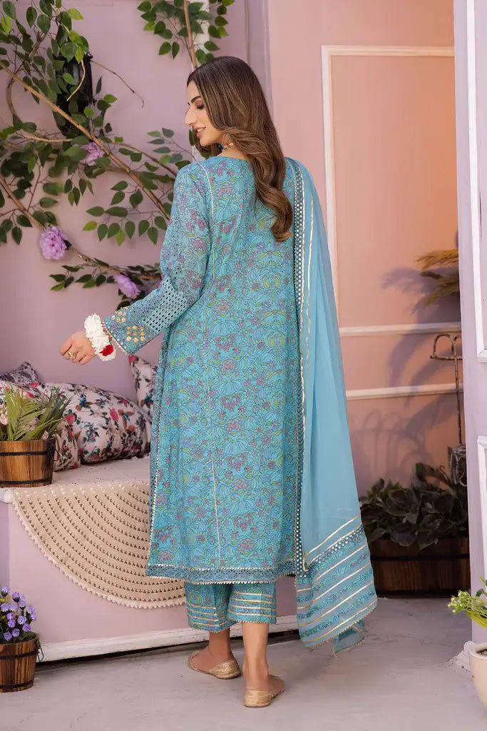 Charizma | Festive Embroidered Printed Lawn Collection | ED23-04