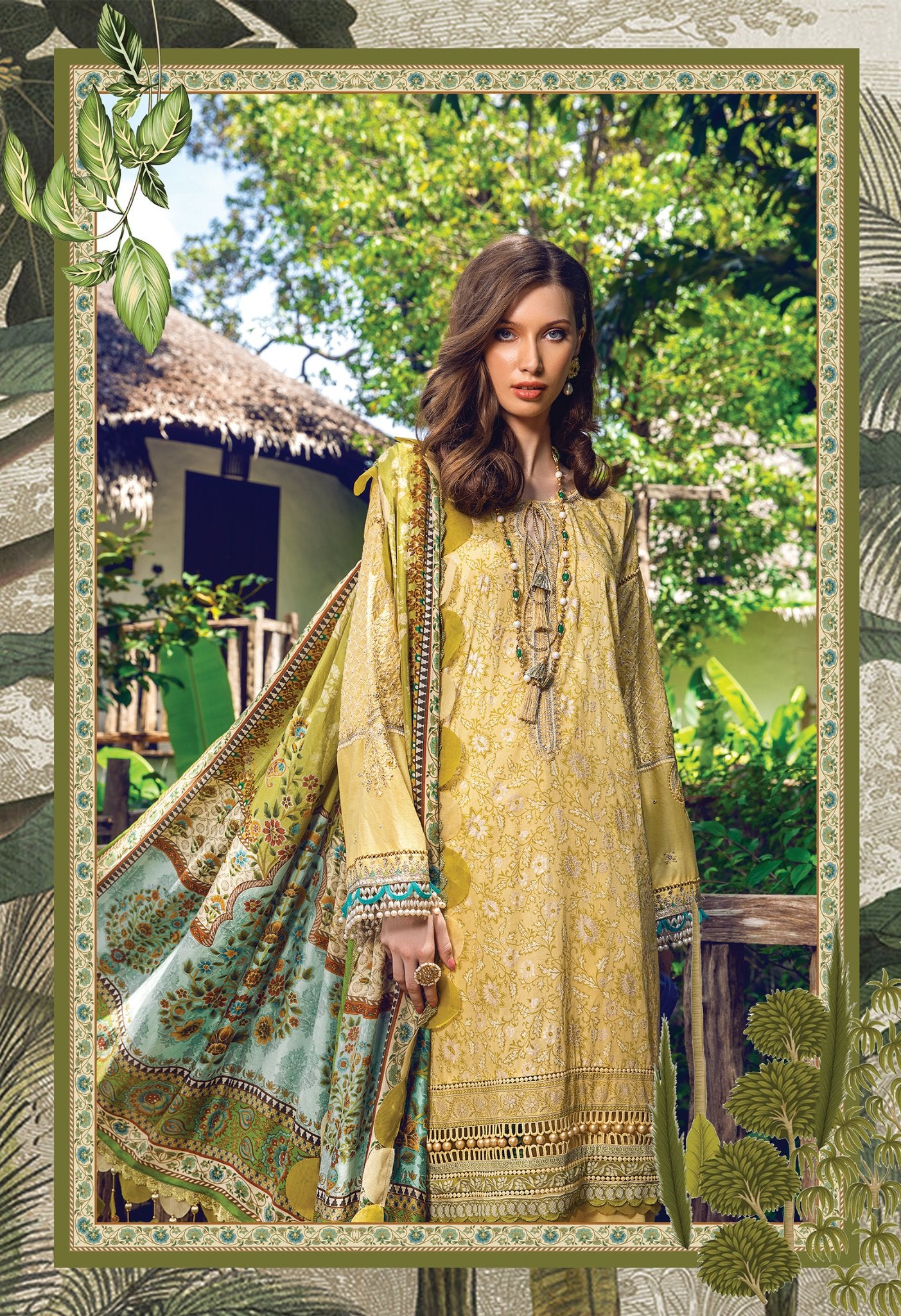 3Pcs lawn suit-Maria B