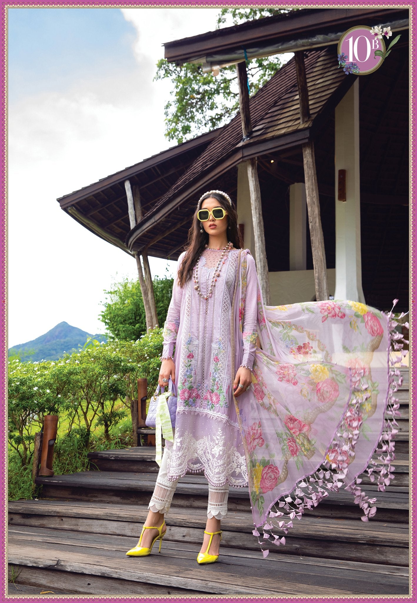 Lilac 3Pcs Lawn Suit -Maria B