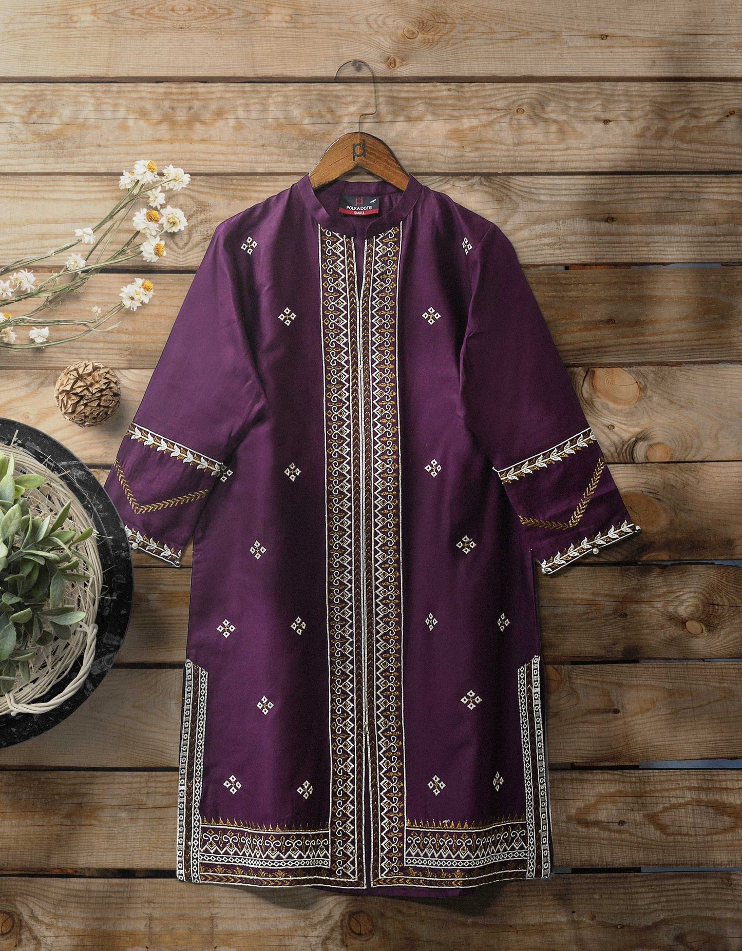 EMBROIDERED KURTI BY POLKA DOTS