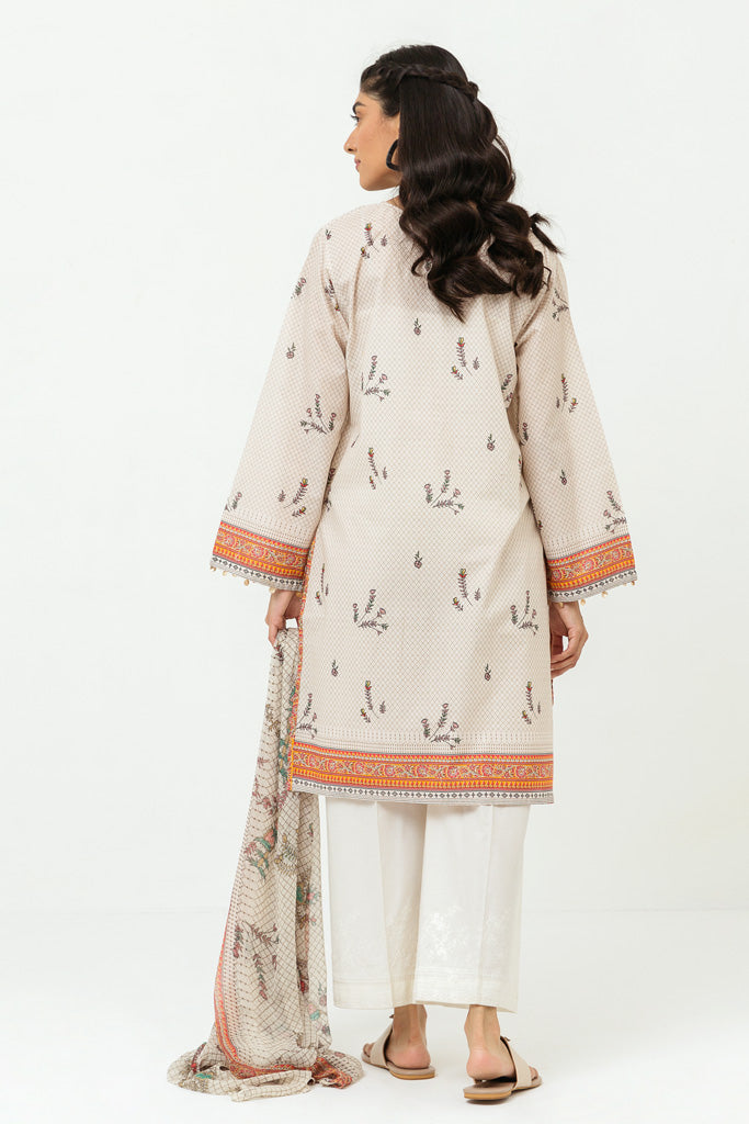 Printed Shirt With Dupatta BY BEECHTREE