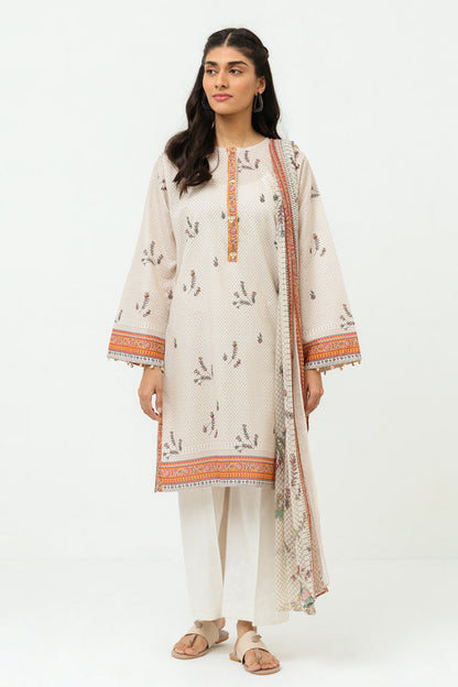 Printed Shirt With Dupatta BY BEECHTREE