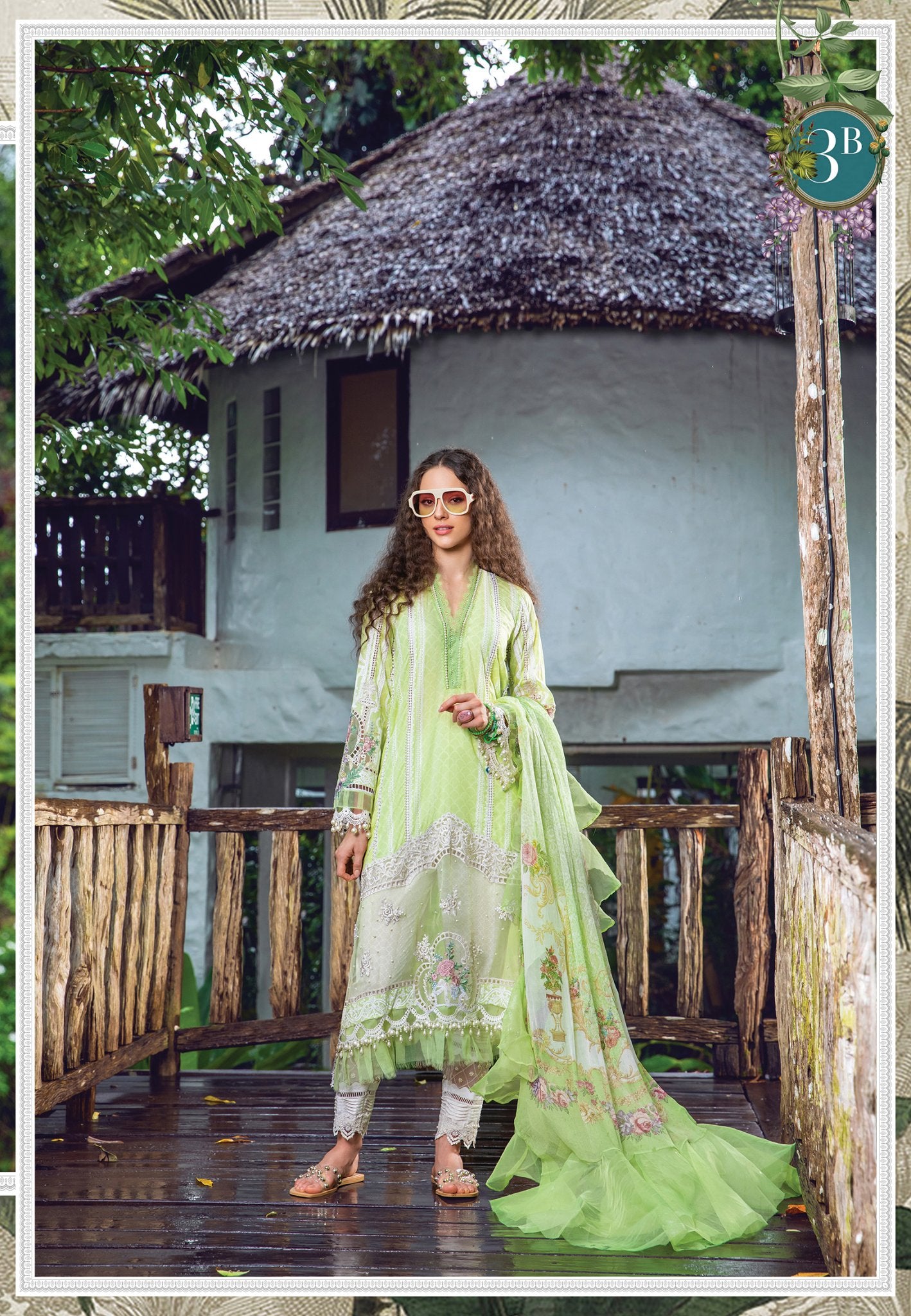 Lawn 3Pcs Suit-Maria B