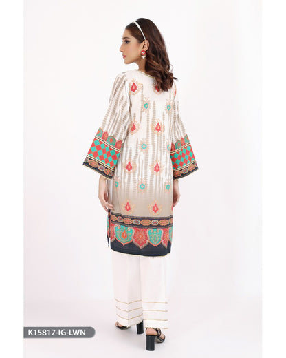 off-white lawn kurti-Sha Posh