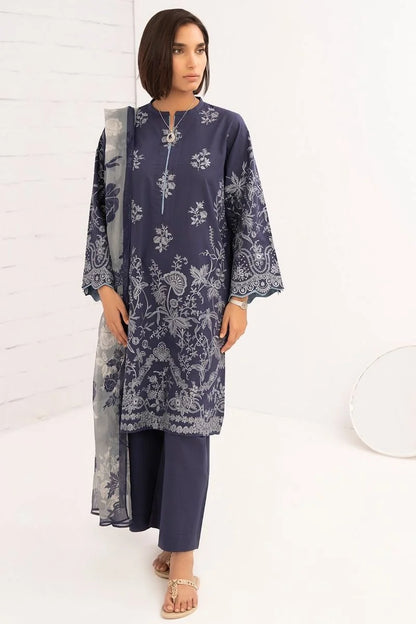 3 Pc Embroidered Lawn Outfit By Alkaram